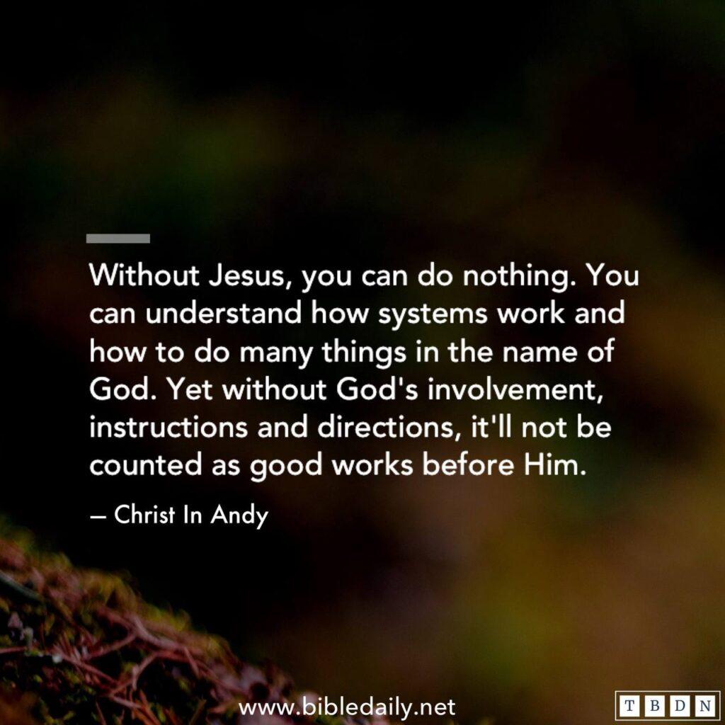 Without Jesus, you can do nothing
