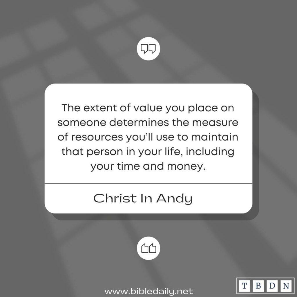 Devotional | Know where to place value