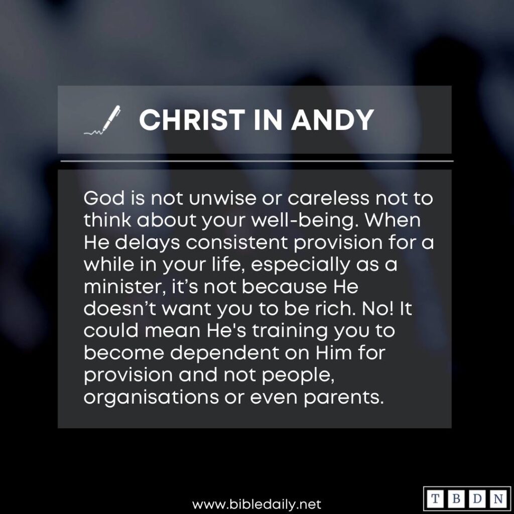 Devotional | Trust God for provision