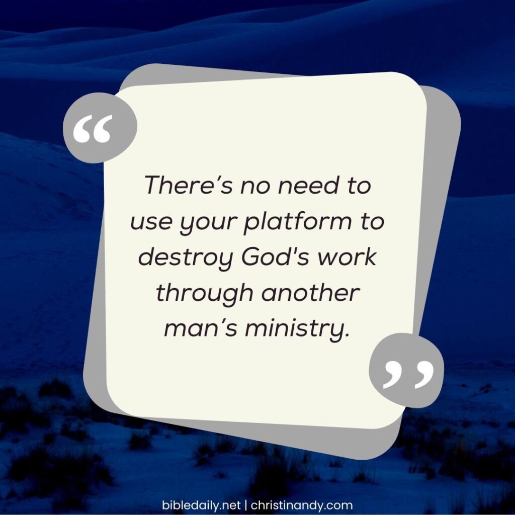 Devotional - Are You Hindering or Advancing God’s work?