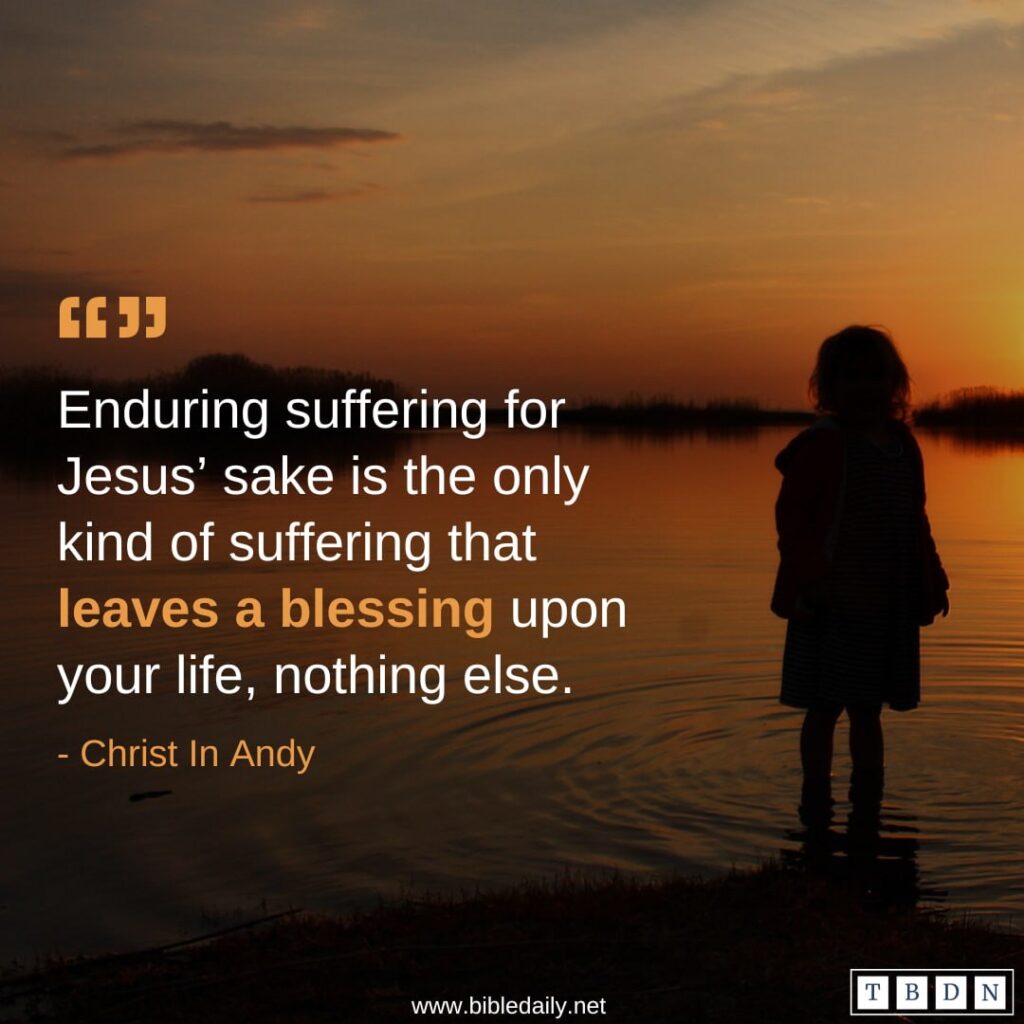 Devotional - A Suffering That Leaves A Blessing Upon Your Life