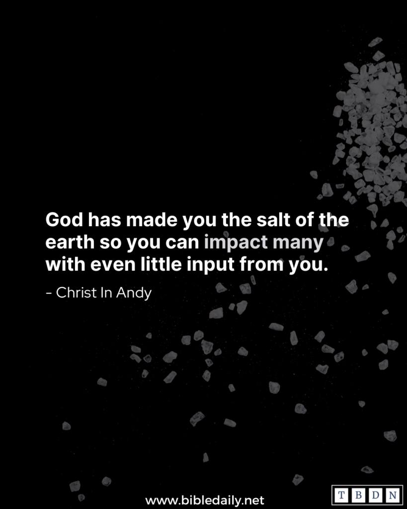 Devotional - You Are the Salt of the Earth