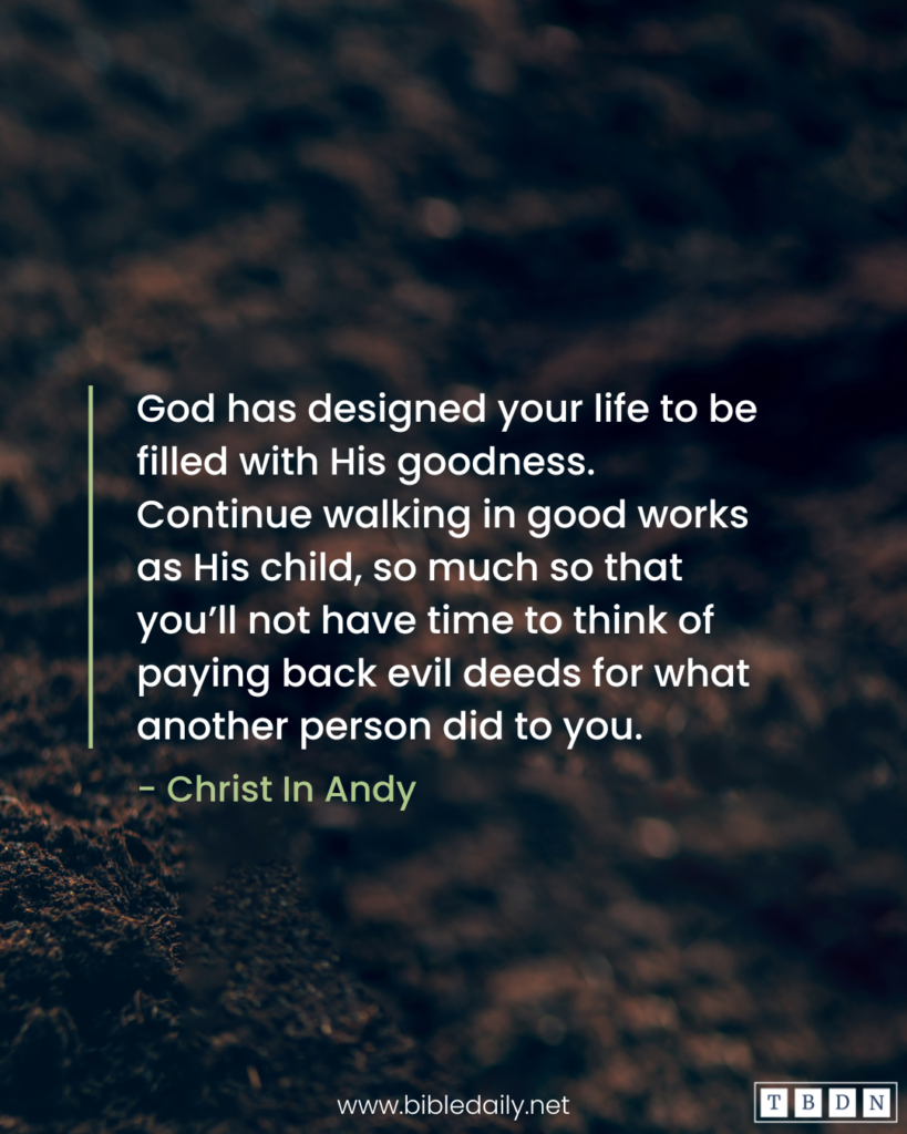 Devotional - Pay Back Good for Evil